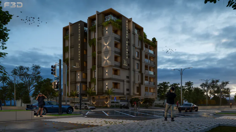 FORTUNE HEIGHTS — Exterior Night Shots 02